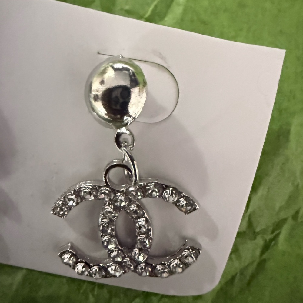 Chanel Silver Earrings - Picture 3 of 5